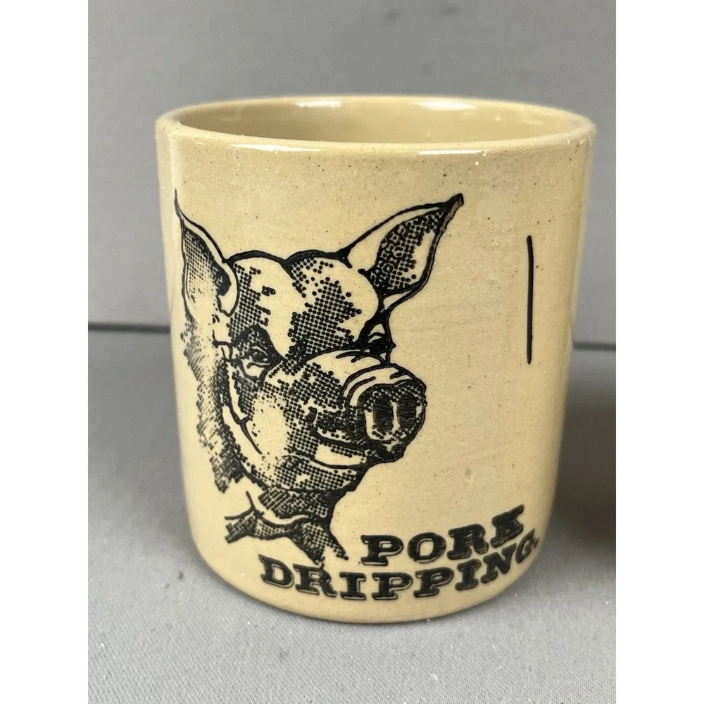 Pearsons Of Chesterfield ~ Beef & Pork Dripping Pot ~ Cow & Pig Design